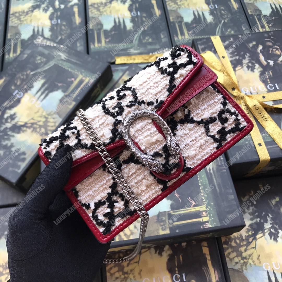 G*u*i dinoysus super mini bag white tweed