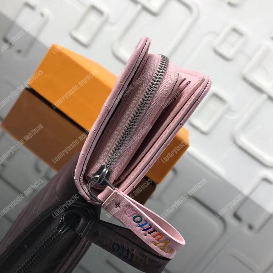 LV New Wave Zipped Compact Wallet Smoothie Pink