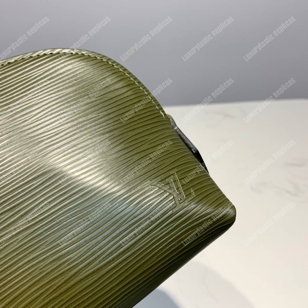 LV Cosmetic Pouch PM Epi Leather Borneo Green