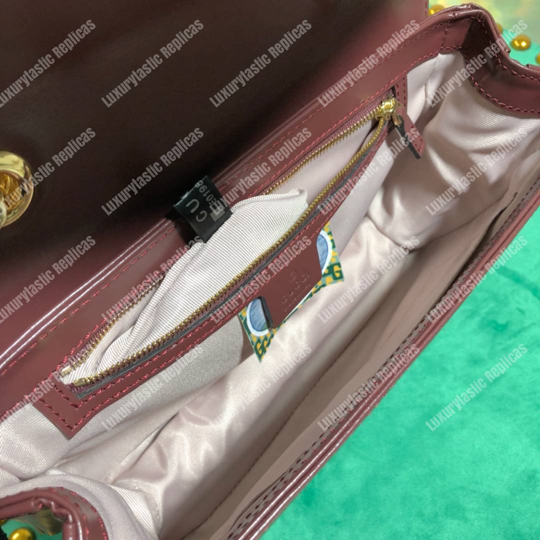 G*u*i rajah medium shoulder bag brown