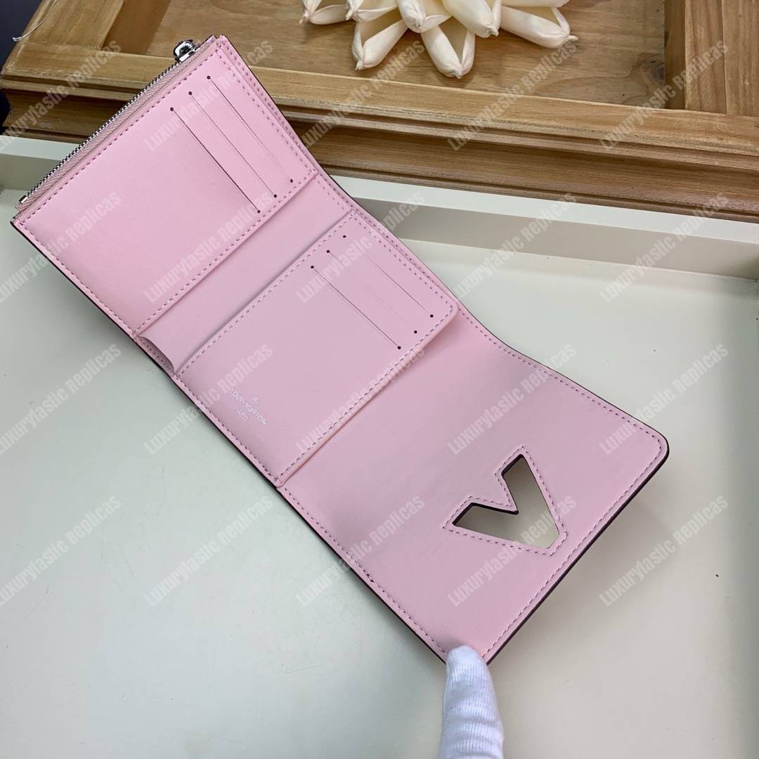 LV Twist Compact Wallet Epi Leather Monogram Blanc Rose