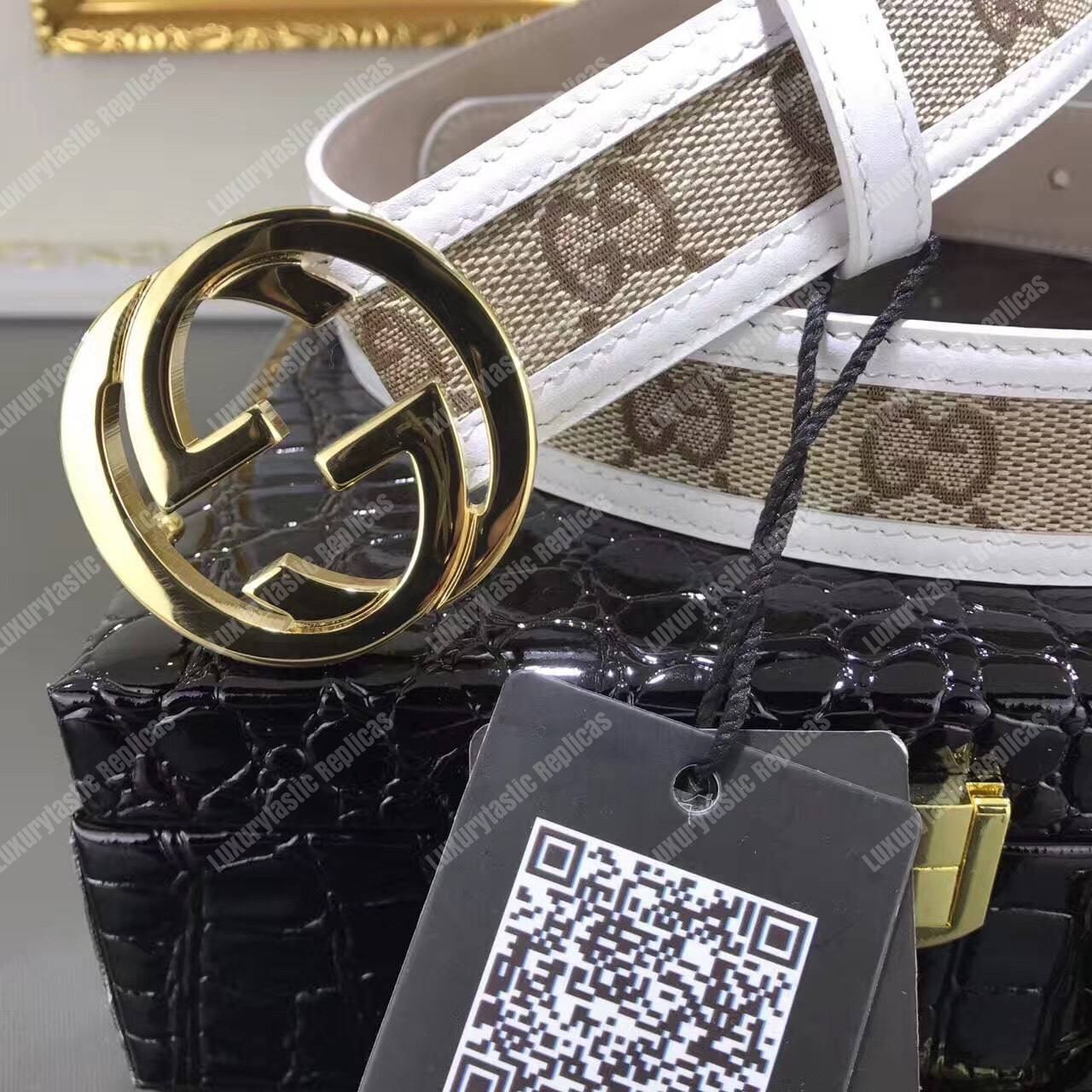 G*u*i interlocking g buckle belt