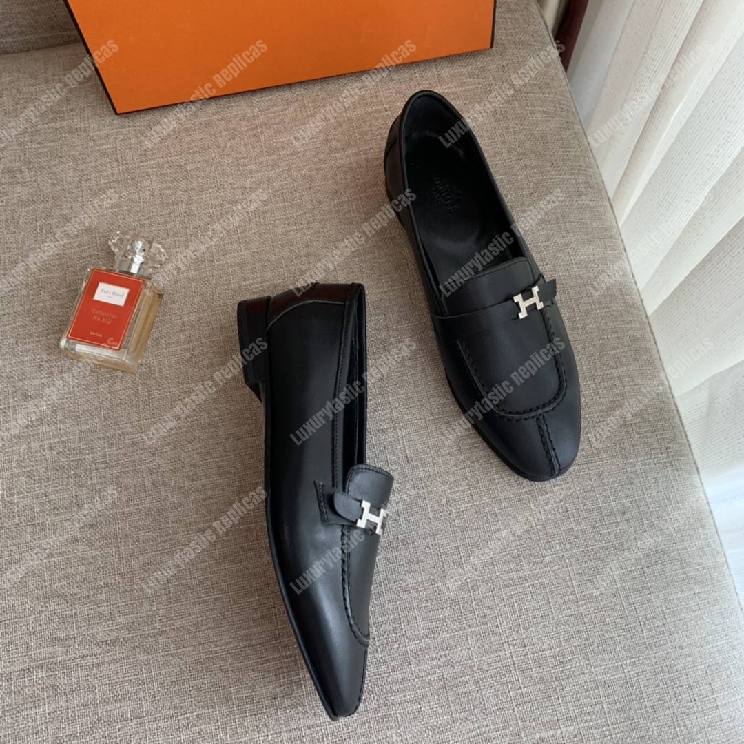 H**mes h buckle loafer black