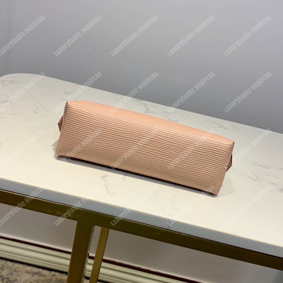 LV Cosmetic Pouch PM Epi Leather Vanilla