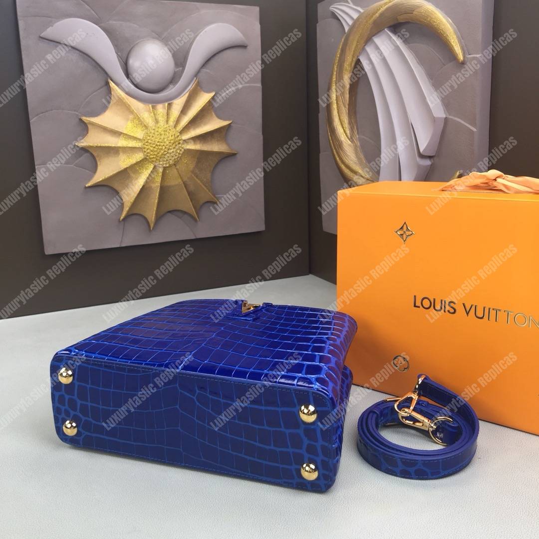 LV Capucines BB Crocodilien Brillant Saphir