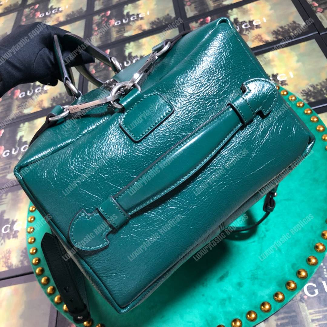 G*u*i soft leather backpack dark green
