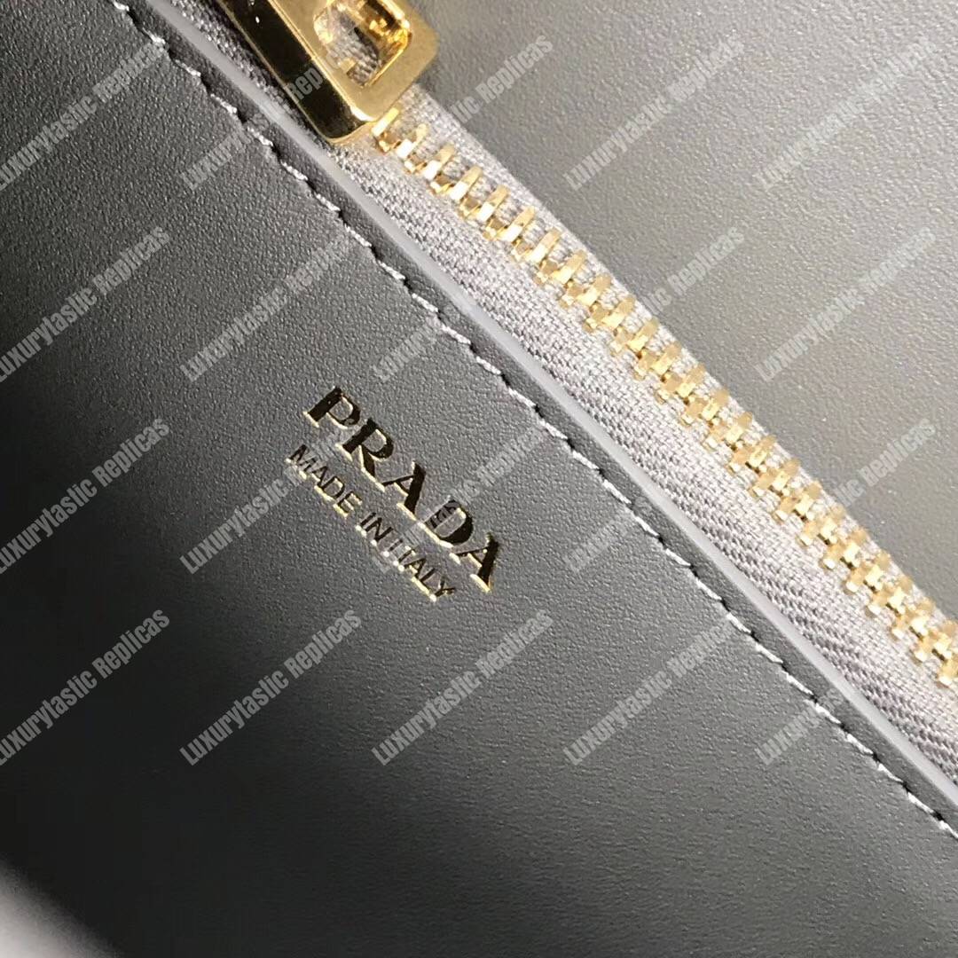 Pra*a monochrome saffiano leather bag grey