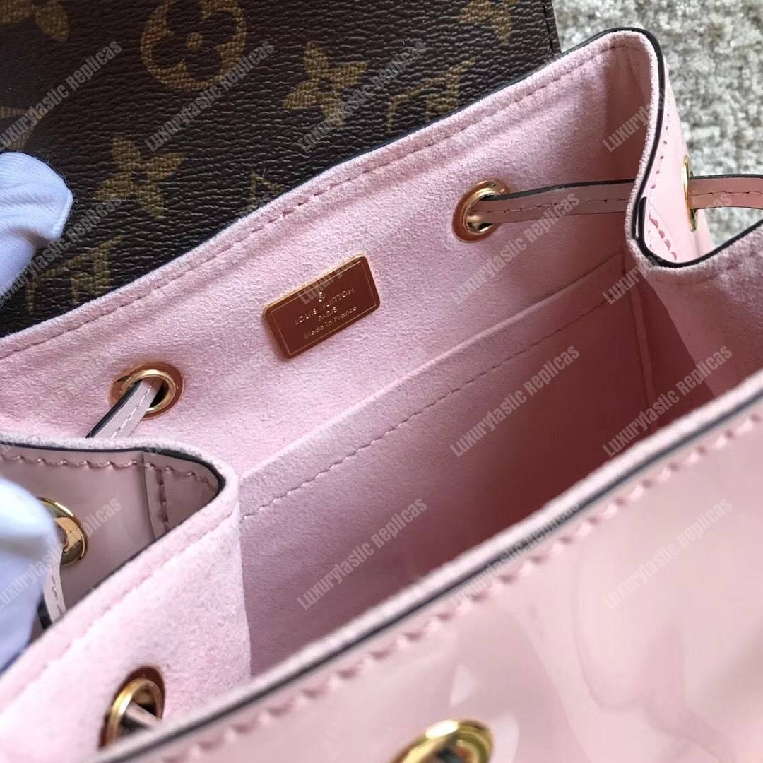 LV Hot Springs Backpack Patent Leather Rose Ballerine