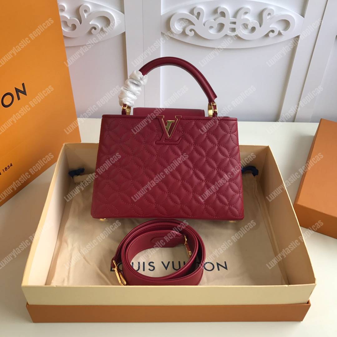 LV Capucines BB Rough Carmin