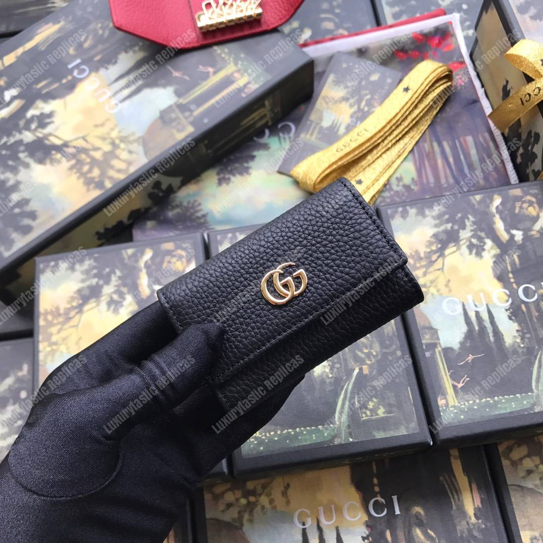G*u*i gg marmont leather key case black