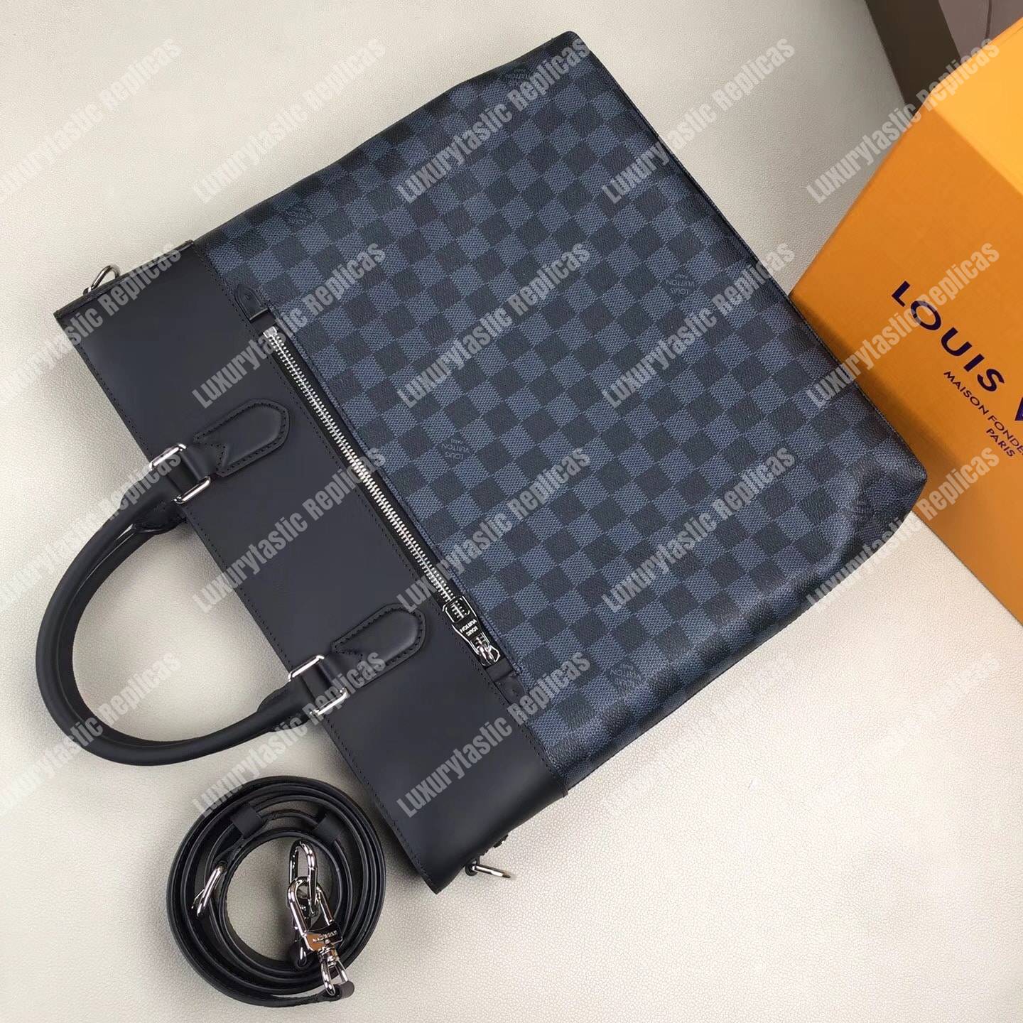 LV Newport Tote Damier Cobalt Canvas