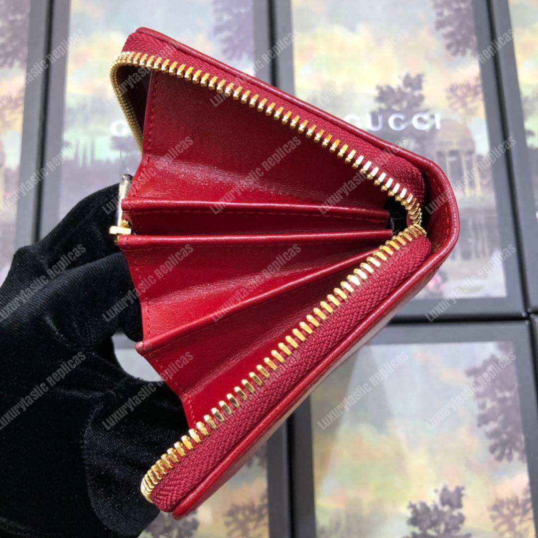 G*u*i rajah zip around wallet leather red