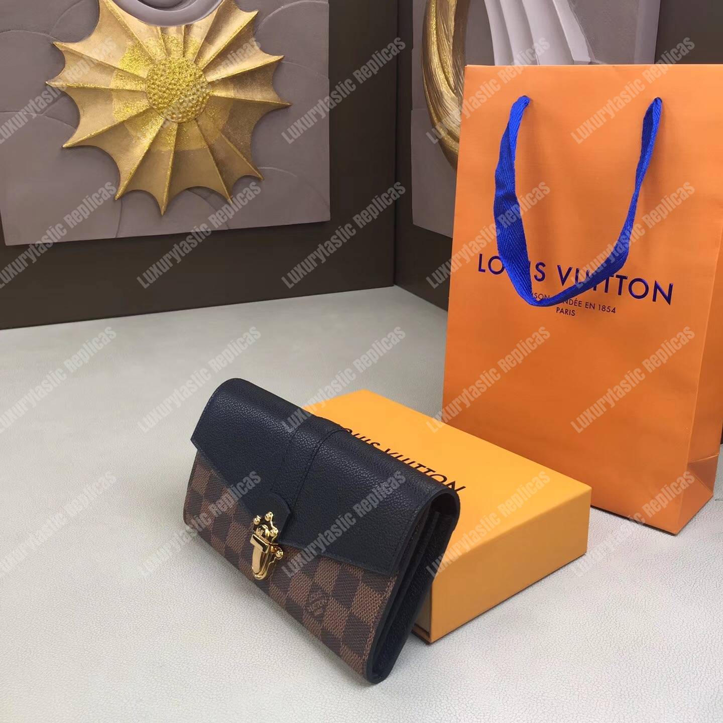 LV Clapton Wallet Damier Ebene Noir