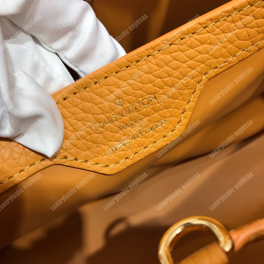 LV Capucines BB Taurillon Leather Ocre