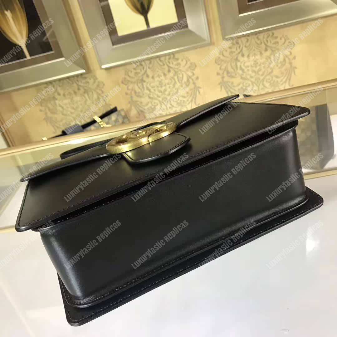 G*u*i gg marmont stylish striped canvas bag black