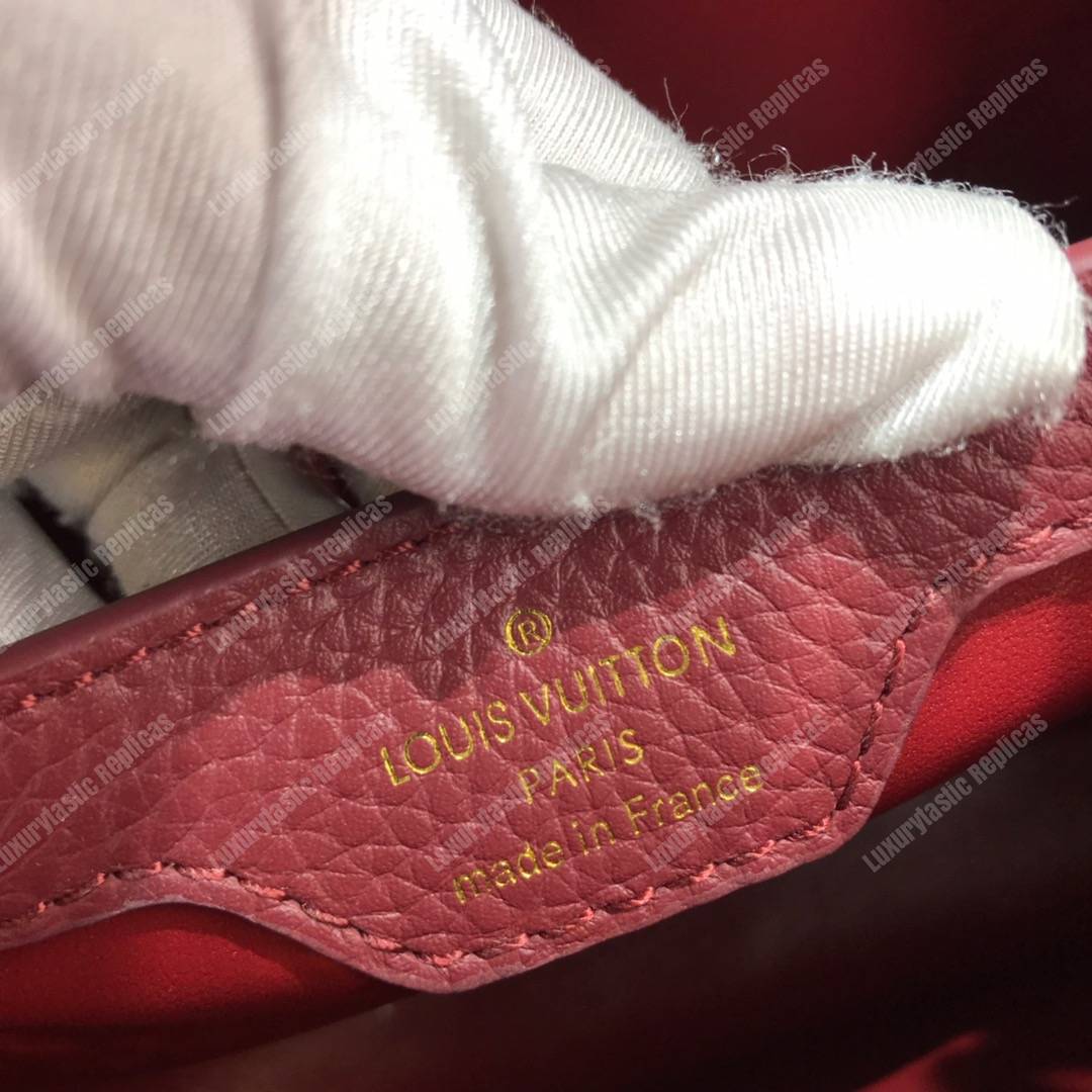 LV Capucines BB Taurillon Python Bordeaux