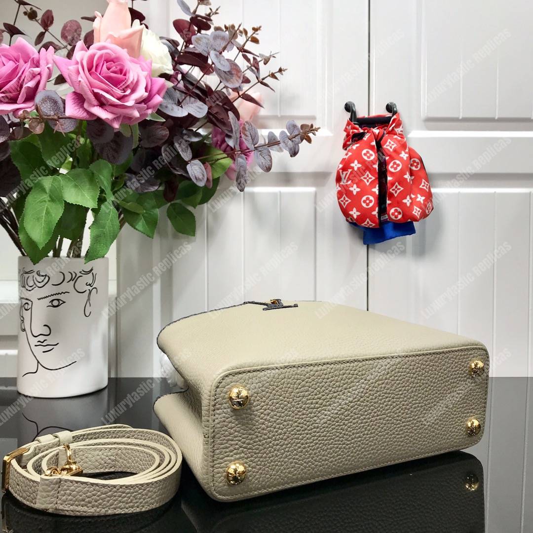 LV Capucines BB Taurillon Python Gris