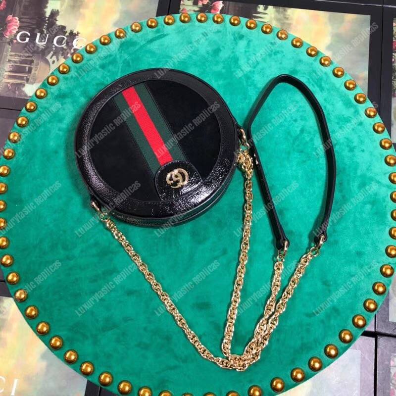 G*u*i ophidia mini round shoulder bag black