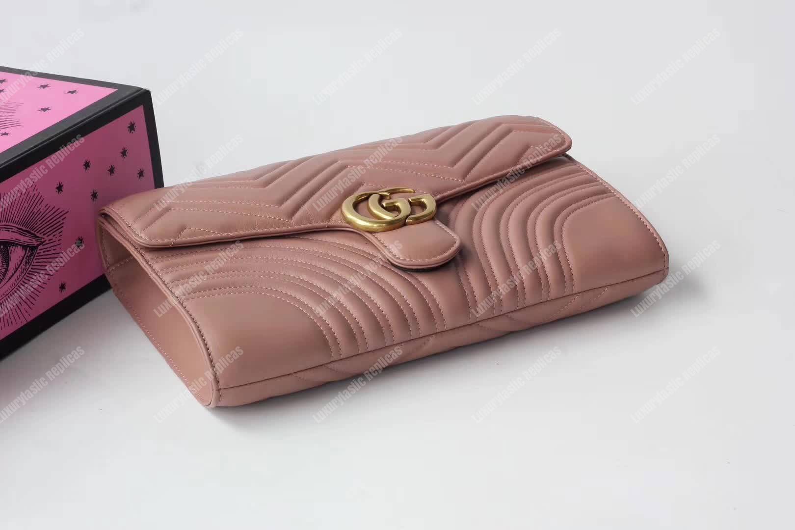 G*u*i gg marmont clutch dusty pink