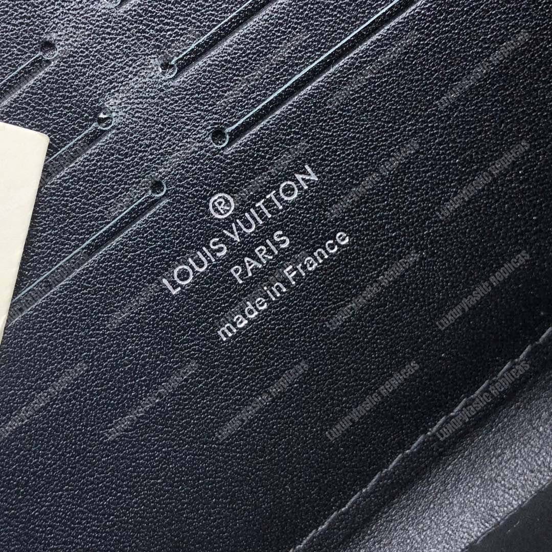 LV Zippy Wallet Mahina Leather Noir