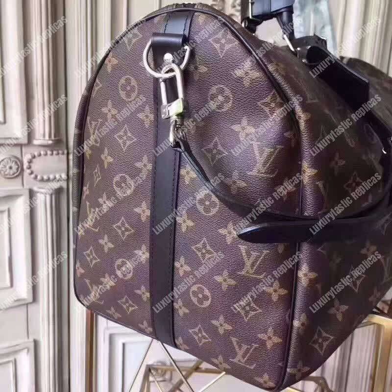 LV Keepall Bandouliere 45 Monogram Macassar Canvas