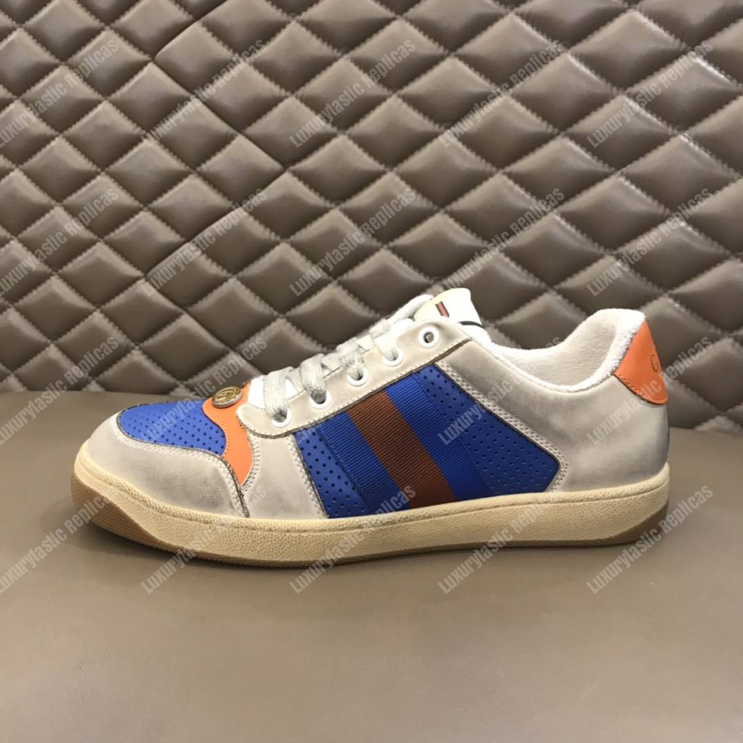 G*u*i screener leather sneaker blue