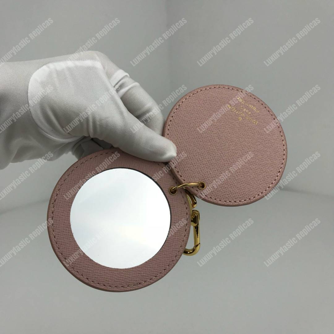 LV Mirror Bag Charm & Key Holder Monogram/Rose Ballerine