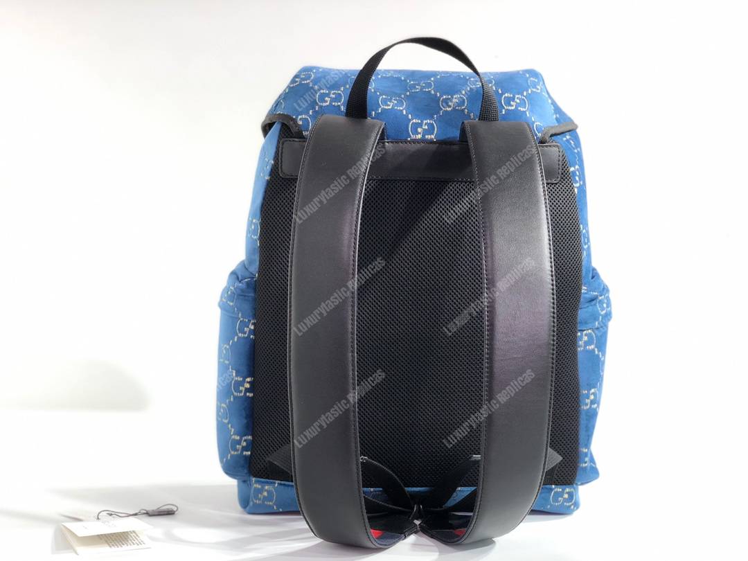 G*u*i medium gg velvet backpack blue