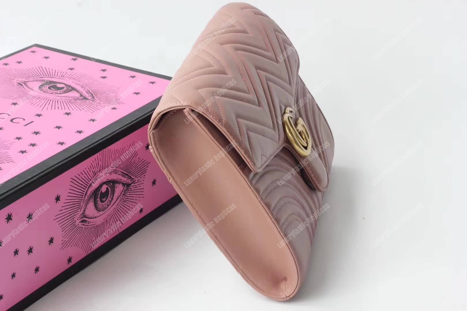 G*u*i gg marmont clutch dusty pink