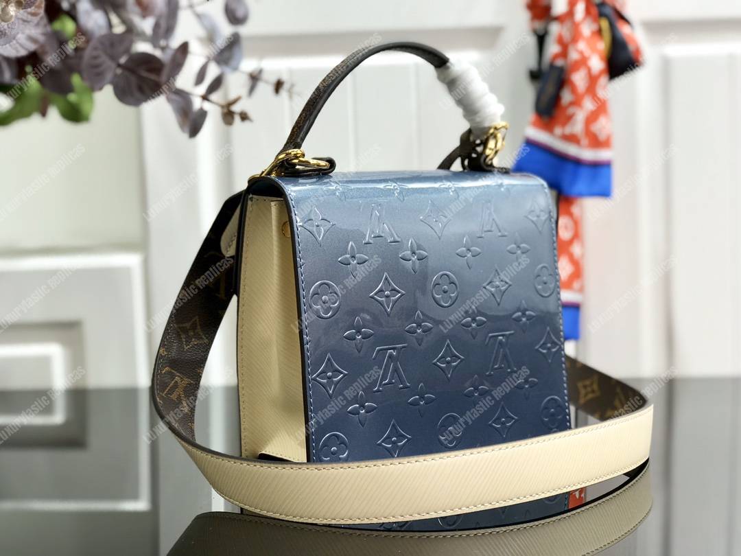 LV Spring Street Monogram Vernis Bleu Jean