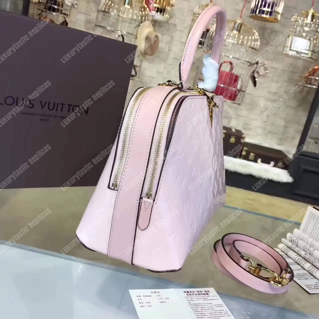 LV Melrose Monogram Vernis Pink