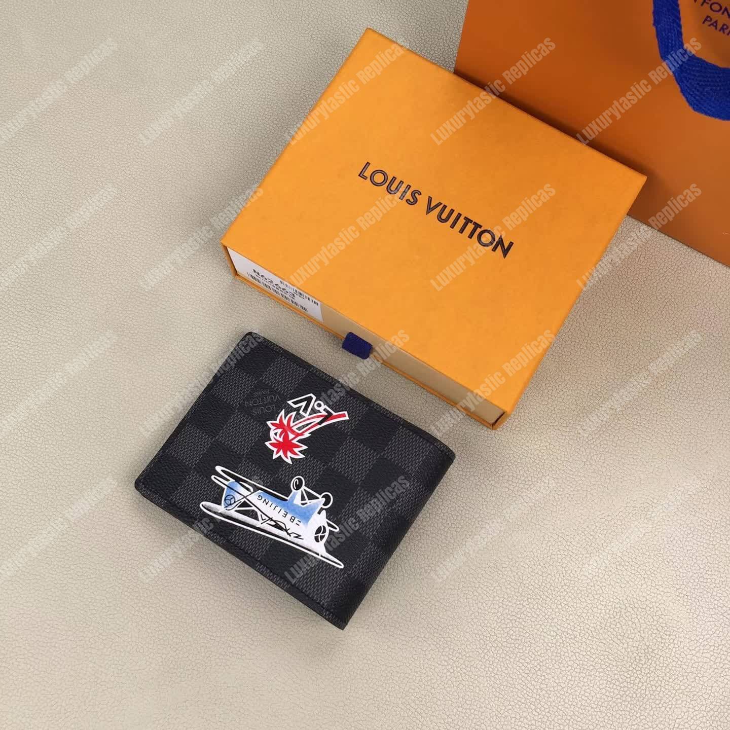 LV Multiple Wallet Damier Graphite Special Edition Beijing