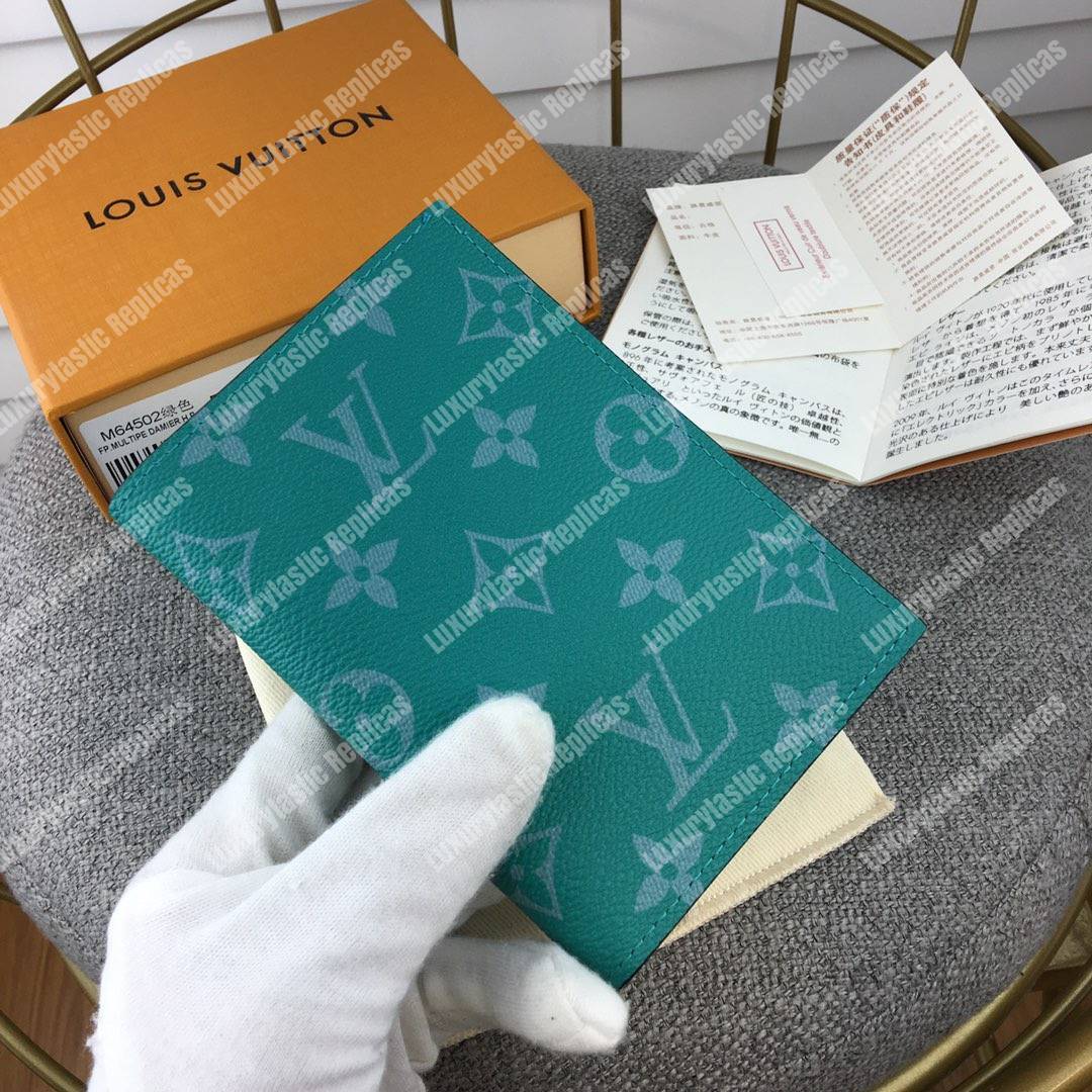 LV Passport Cover Taiga Monogram Vert