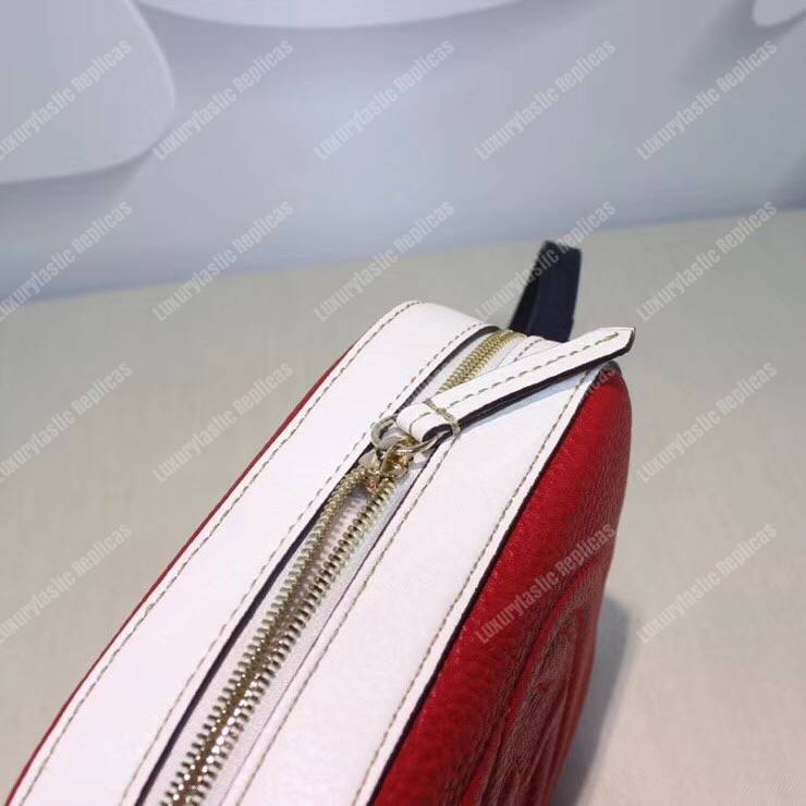 G*u*i soho small leather disco bag red/white