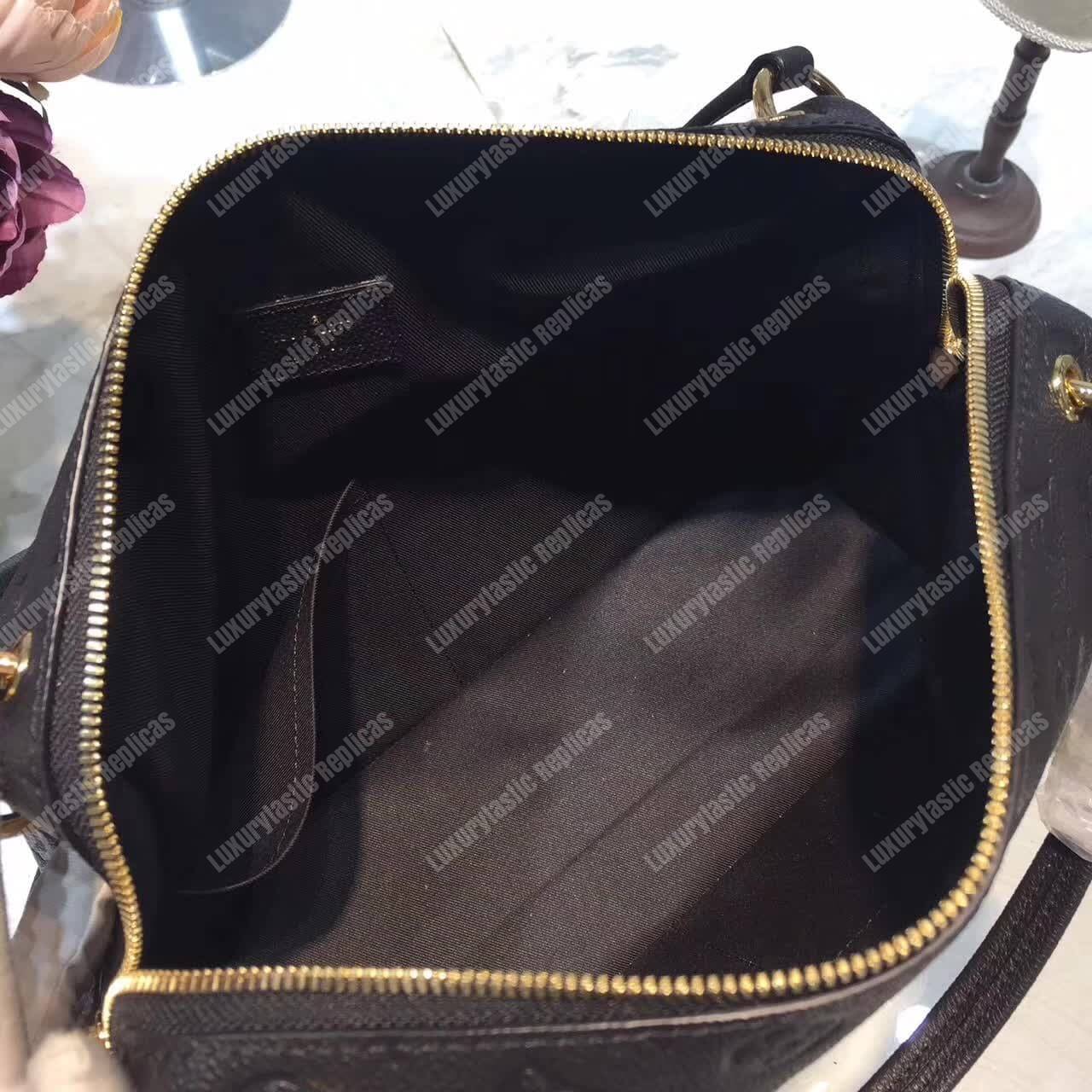 LV Ponthieu PM Monogram Empreinte Leather Noir