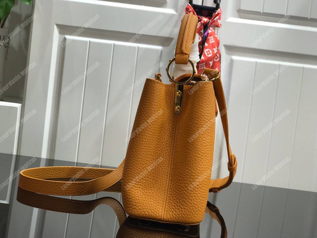 LV Capucines BB Taurillon Leather Ocre