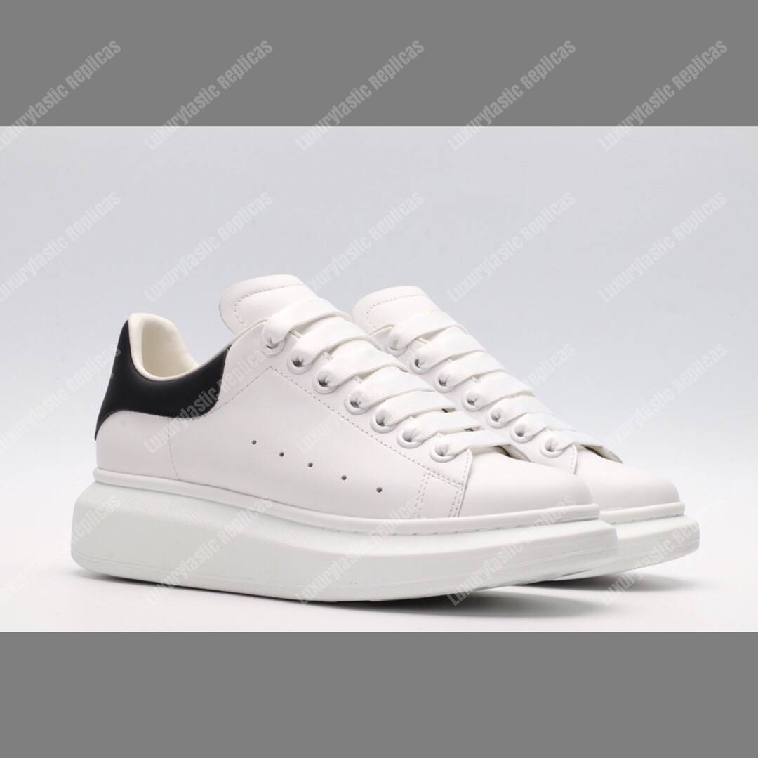 Harrods Alexander McQueen Leather Runway Sneakers White