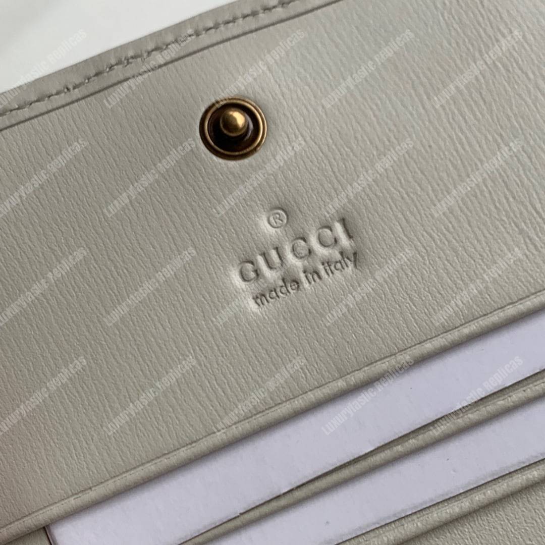 G*u*i leather card case with double g off-white