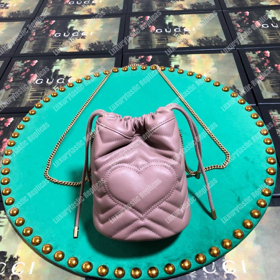 G*u*i gg marmont mini bucket bag grey