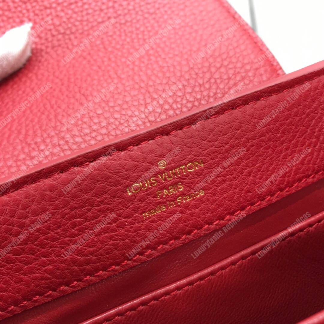 LV Capucines Mini Taurillon Python Rouge Carmin