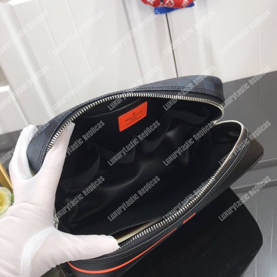 LV Toilet Pouch GM Damier Cobalt Canvas