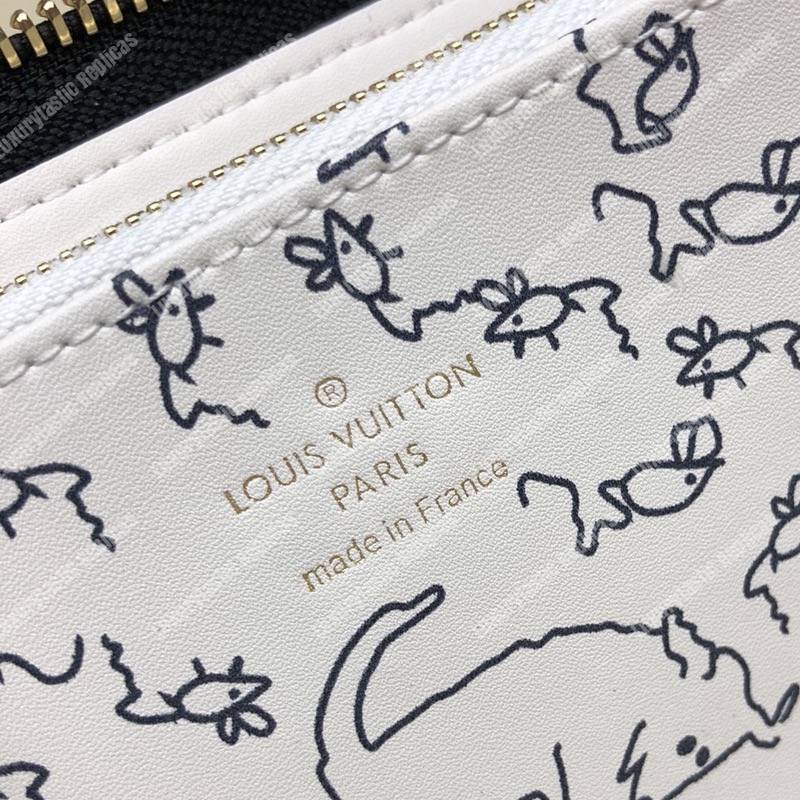 LV Zippy Wallet Catogram Dogs and Cats Black White