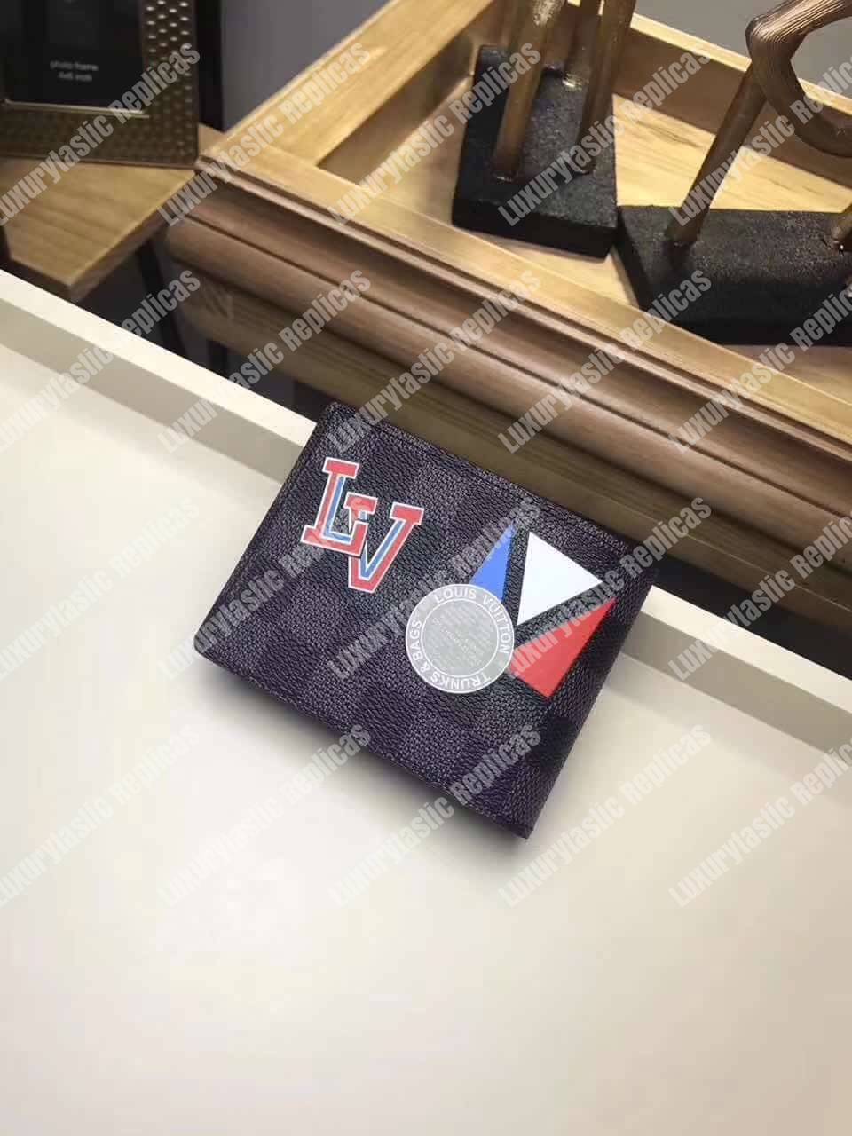 LV League Damier Graphite Canvas Multiple Wallet 2017