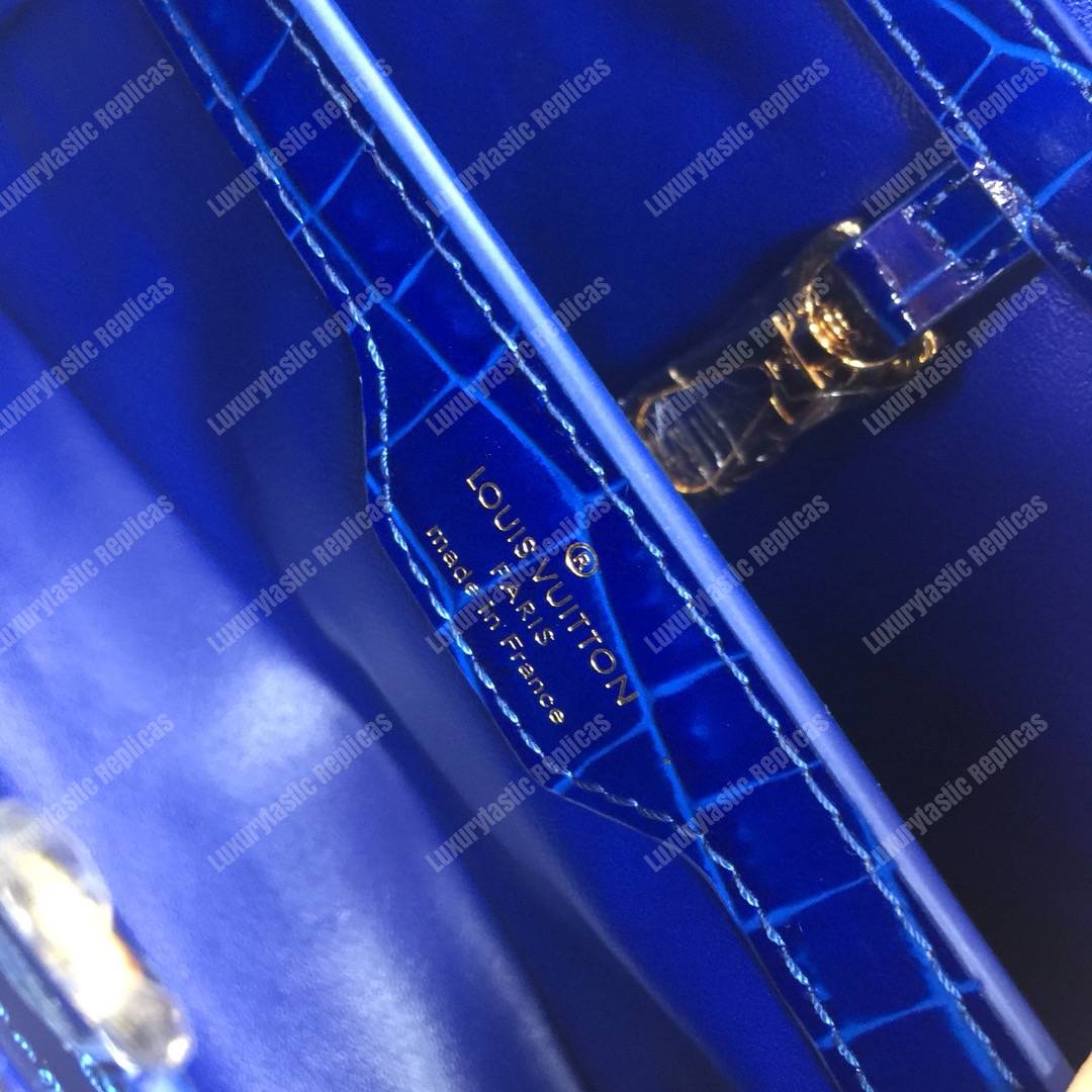 LV Capucines BB Crocodilien Brillant Saphir