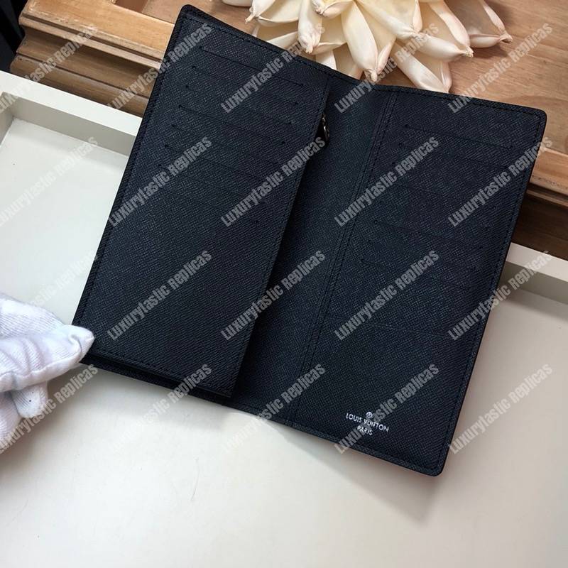 LV Brazza Wallet Damier Graphite Pixel Green