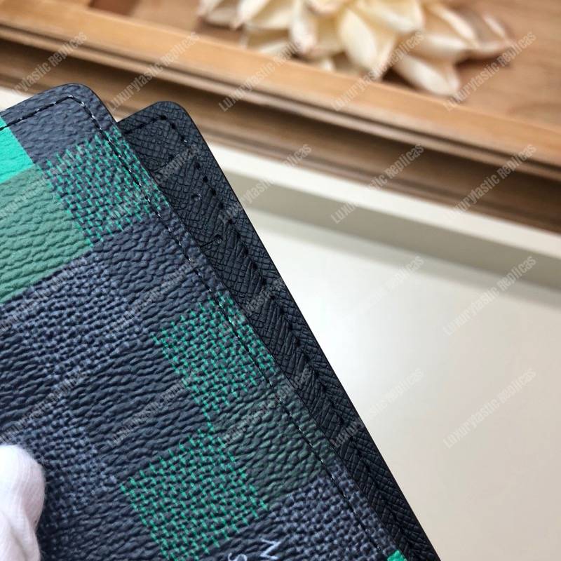 LV Pocket Organizer Damier Graphite Pixel Green