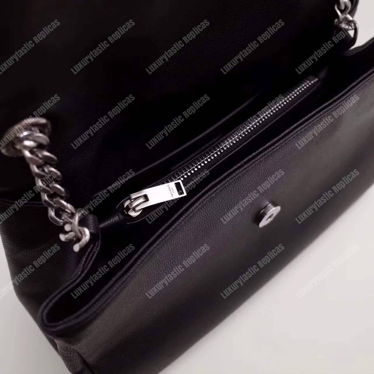 Saint Laurent Medium West Hollywood Black Textured Leather