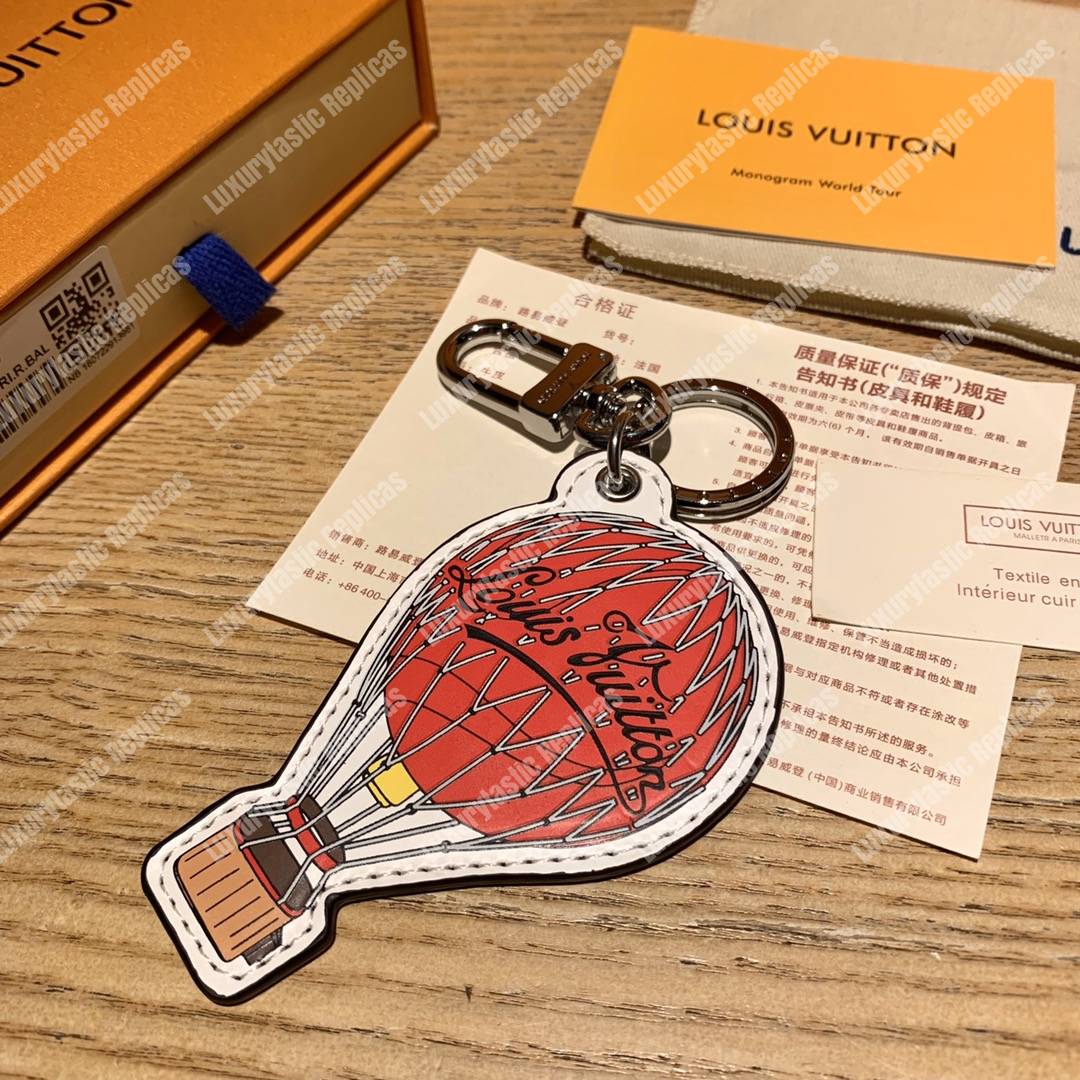 LV Damier Graphite Map Illustre Balloon Bag Charm & Key holder