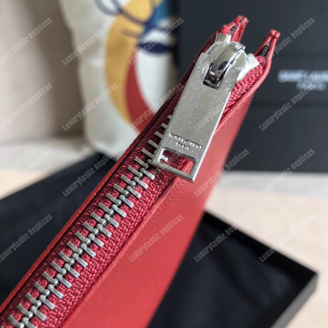 Saint Laurent Zipped Tablet Holder Red