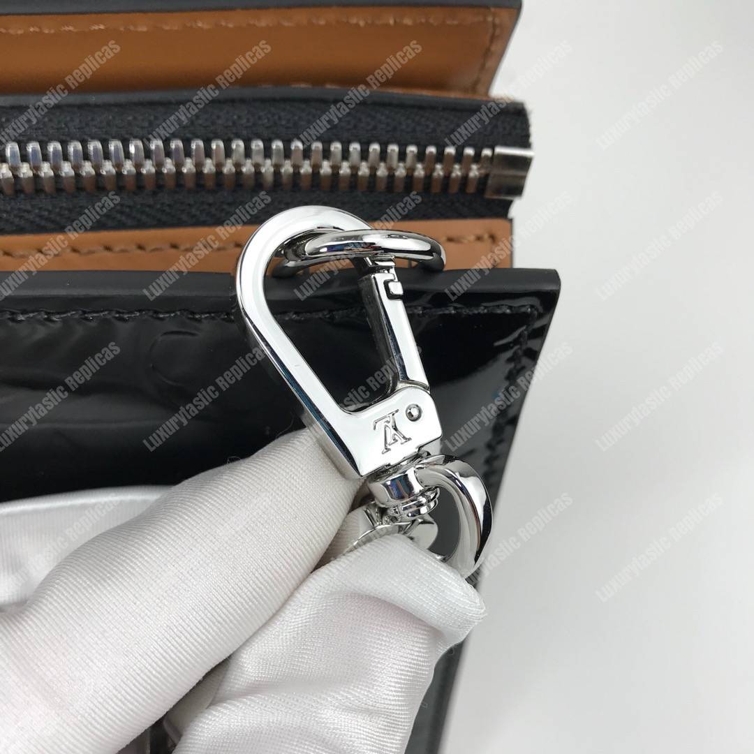LV Monogram Vernis Sac Tricot Bag Black
